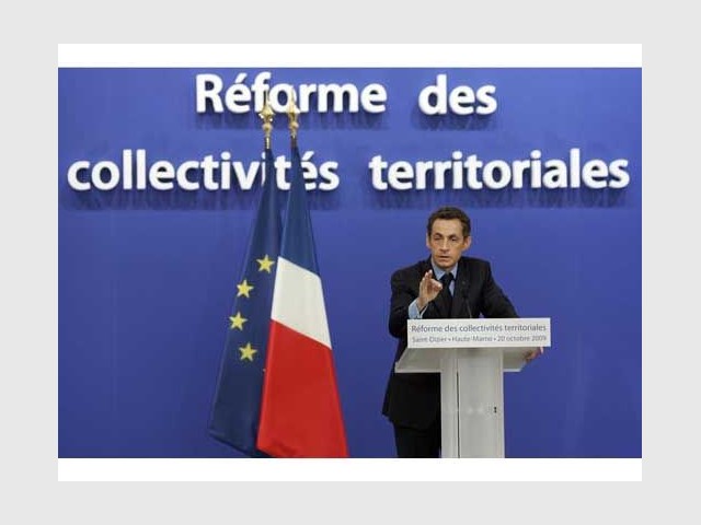 Nicolas Sarkozy lors de son discours sur la réforme des collectivités