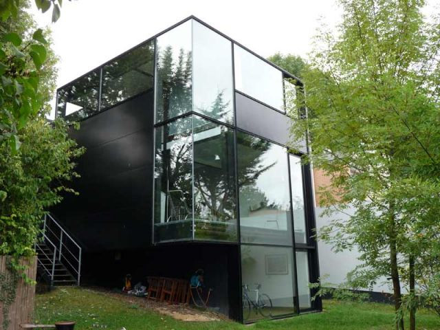 Maison d'architecte verre et métal