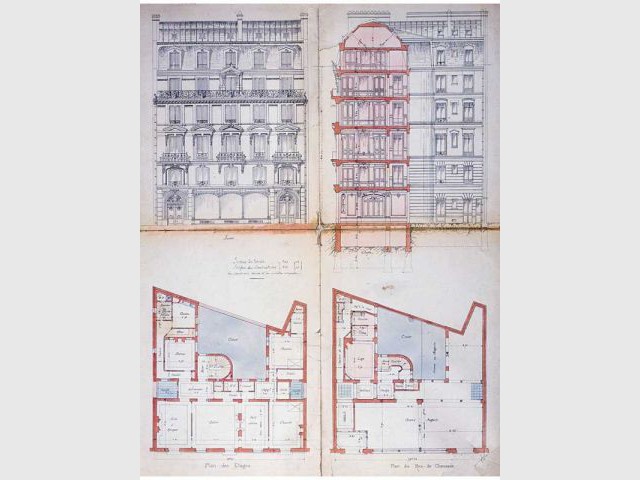 Plans de l'architecte parisien Pierre-Joseph Olive