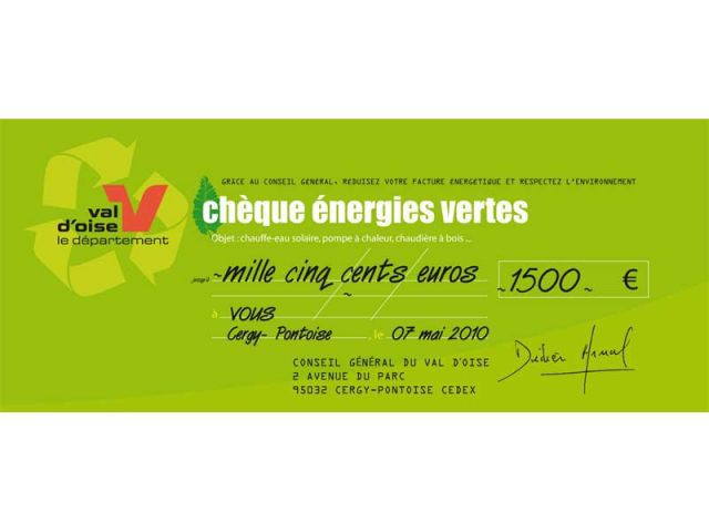 chèque énergies vertes