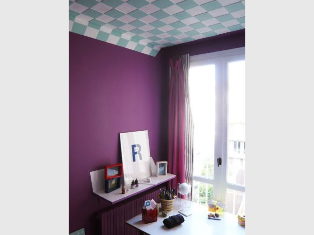 Peinture violette - Trompe l'oeil Xavier Fenouil