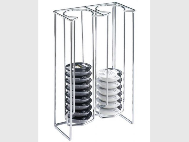 Support pour 32 capsules Nespresso en métal/inox