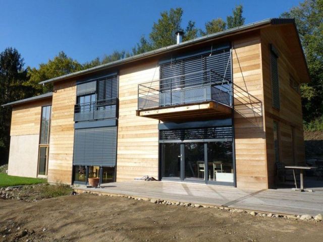 Laurier de la réalisation de la Maison bioclimatique / Eco-concept / Maison passive / TBCE - Laurier construction bois