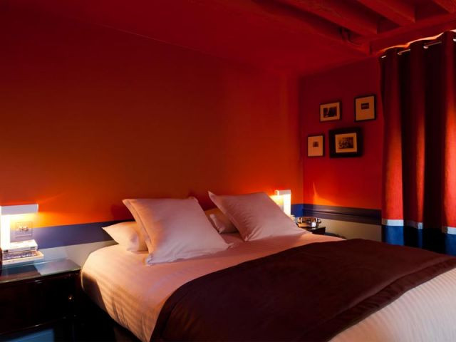 Chambre orange - Hôtel Le Crayon