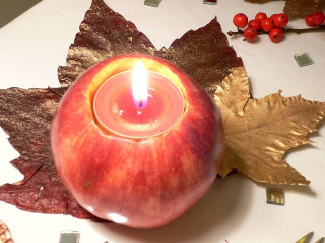 Photophore "Pomme de Noël" - Déco table Noël