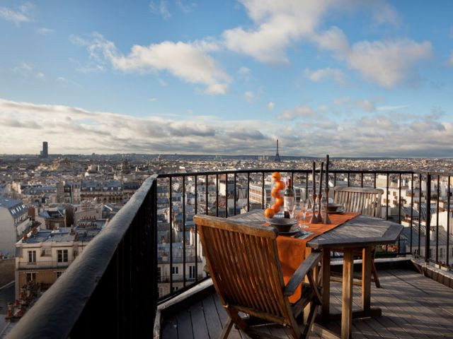 Terrasse - Reportage appartement Abesses