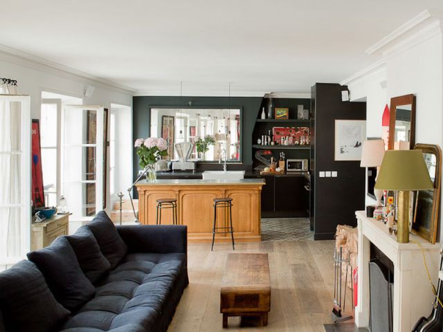 Vue côté cuisine - Rénovation appartement paris