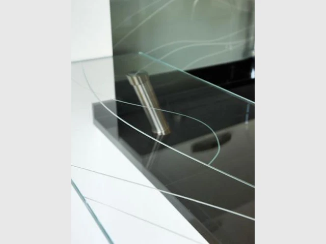 Avant/après Cuisine - Gravures sur verre - Cuisine en verre