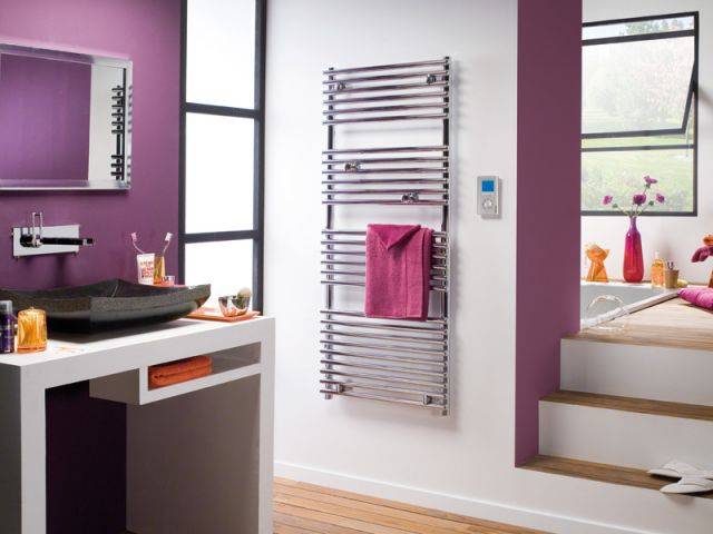 Radiateur mural salle bain sèche-serviettes chauffage d´appoint electrique