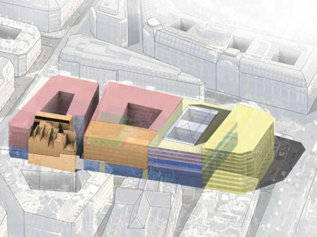 Plan du futur plateau de logements - 96 logements sociaux à La Samaritaine