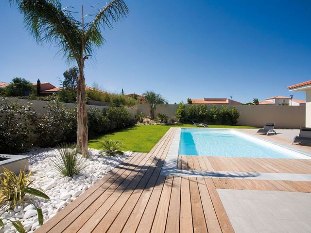 Un jardin en toute harmonie - Reportage terrasse piscine