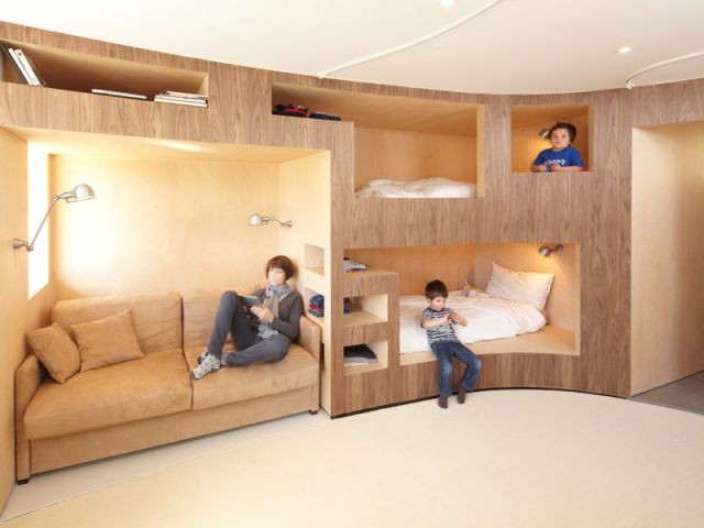 Un espace avec couchettes - appartement ménuires
