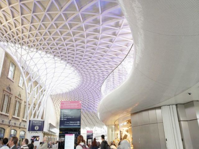 Une mosaïque ronde - La gare de King's Cross à Londres