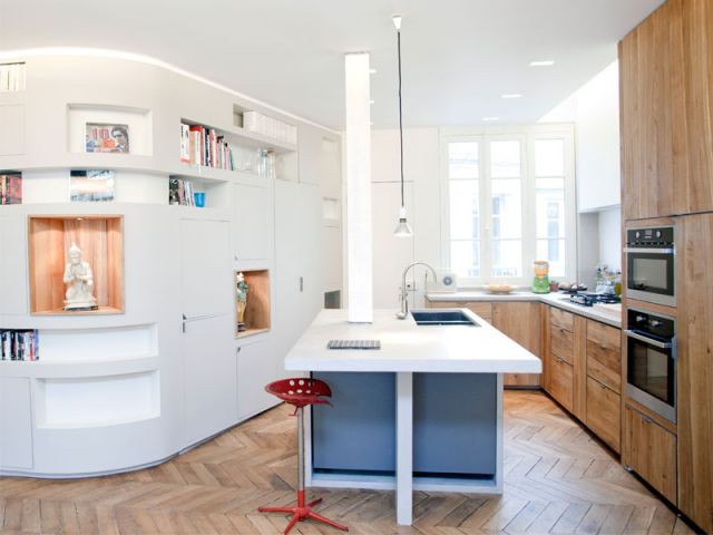 La cuisine - Appartement rénovation 7ème arrondissement / Agence Demont Reynaud /PPil