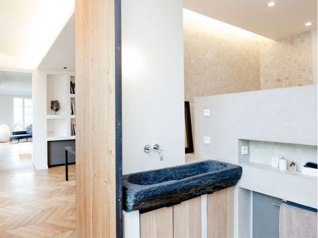 Bloc sanitaire - Appartement rénovation 7ème arrondissement / Agence Demont Reynaud /PPil