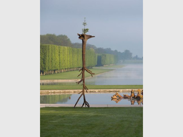 La folie des racines - Exposition Penone Versailles jardin troncs 