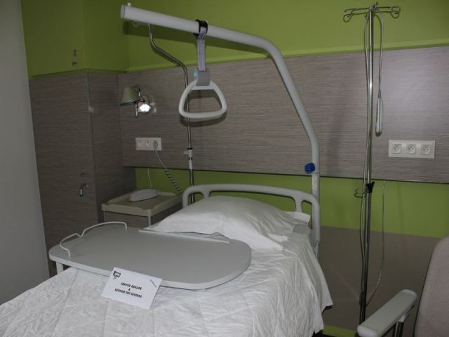 Vue d'une chambre  - L'hôpital Robert Schuman à Metz et domotique