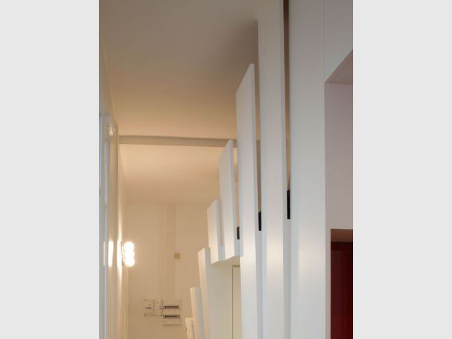 Un rideau de planches - Appartement Cyril Rheims 29 m² Paris
