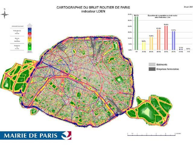 Carte du bruit parisien