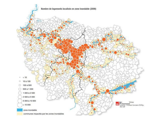 Des dégâts considérables en cas de crue centennale - Grande crue centennale - étude IDF par IAU