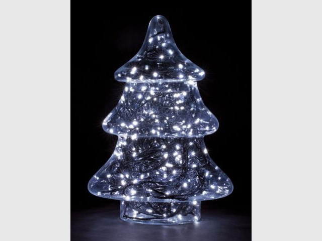 deco sapin en verre