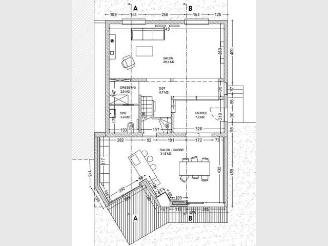 Plan du projet - Extension Asnières - de Marchi