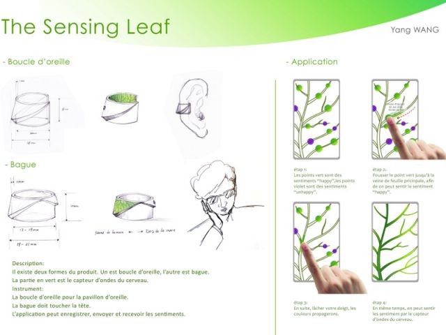 Sensing Leaf, les capteurs de l'émotion - Un concours design sur la communication du futur