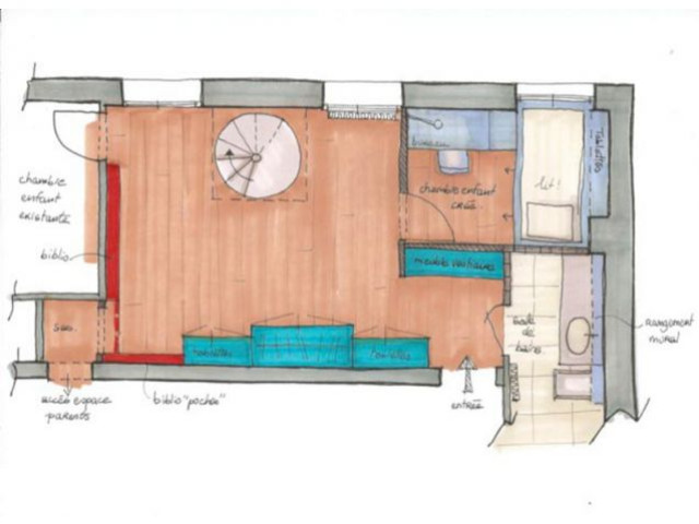 Le plan de masse de la surface rénovée - Rénovation d'un duplex