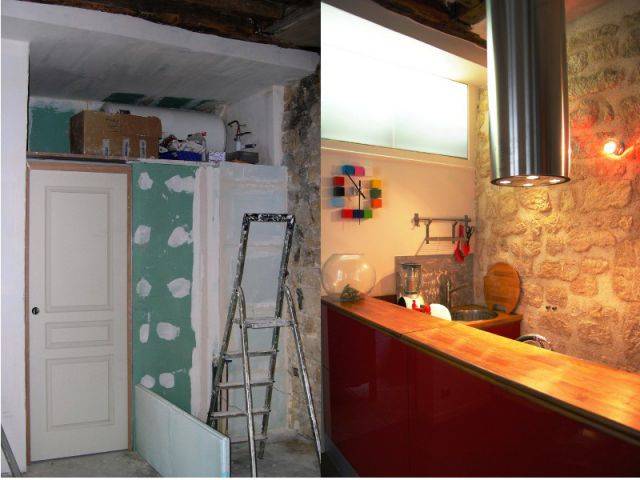 Fiche technique de la rénovation de la loge de gardien - Une loge de gardien transformée en studio moderne