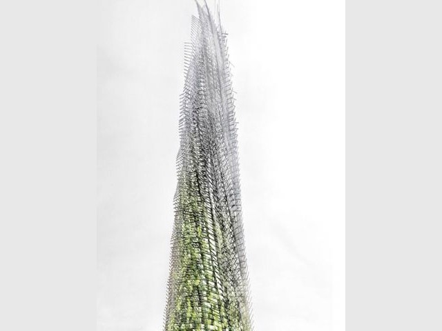 Une richesse plastique inspirée par les échafaudages - Organic Skyscraper