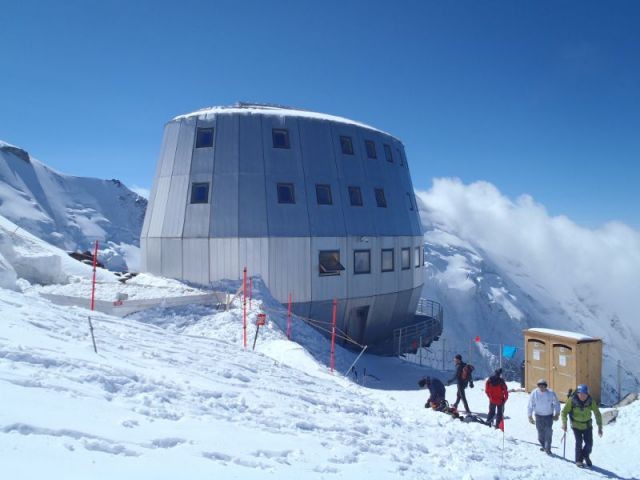Des solutions techniques adpatées  - Inauguration le samedi 6 septembre 2014 du nouveau Refuge du Goûter (Haute Savoie), 3.835 m