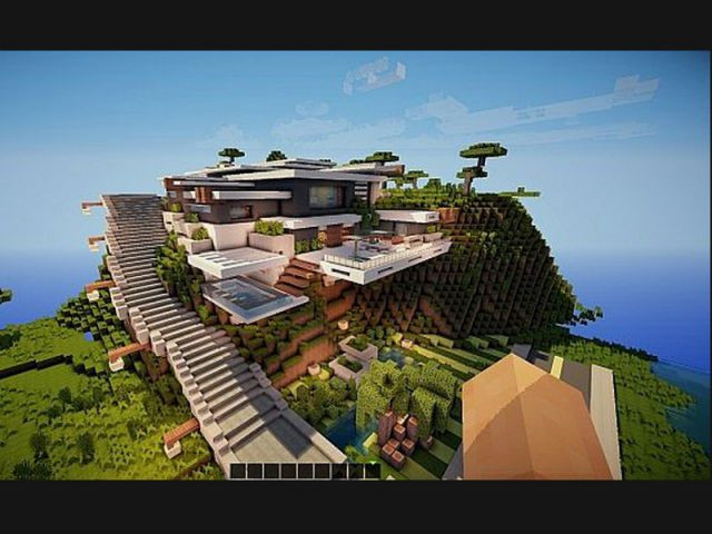 Moutain Modern house - Minecraft, le jeu vidéo de construction