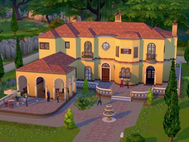 Les Sims 4 : une maison au soleil avec un patio couvert - Maison conçue dans le jeu Les Sims 4