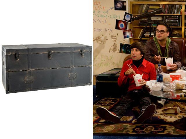 Une malle comme assise d'appoint - Déco The Big Bang Theory