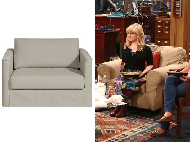 Un fauteuil confortable en tissu - Déco The Big Bang Theory