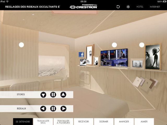 Gérer toute la chambre via une interface intuitive sur tablette  - My Room, chambre d'hôtel connecté