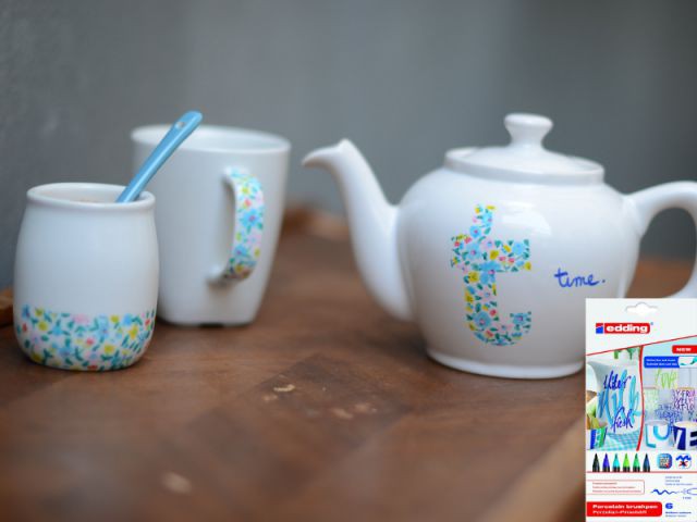 DIY : un service à thé en porcelaine personnalisé à faire soi-même - Cadeaux de Noël à fabriquer soi-même