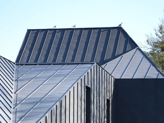 Le zinc pour faire fusionner toiture et façade - Maison noire en Belgique