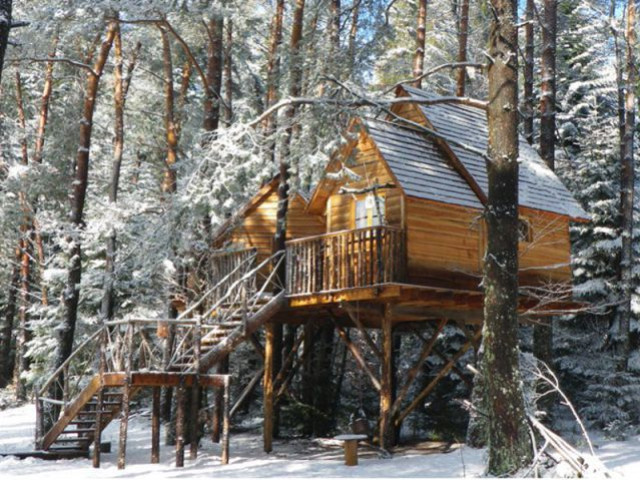 Une maison insolite entièrement construite avec des fenêtres