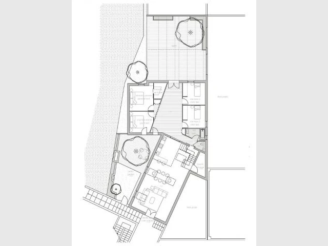 Un loft qui a conservé le découpage existant des espaces - Reconversion d'une ancienne papeterie en loft contemporain