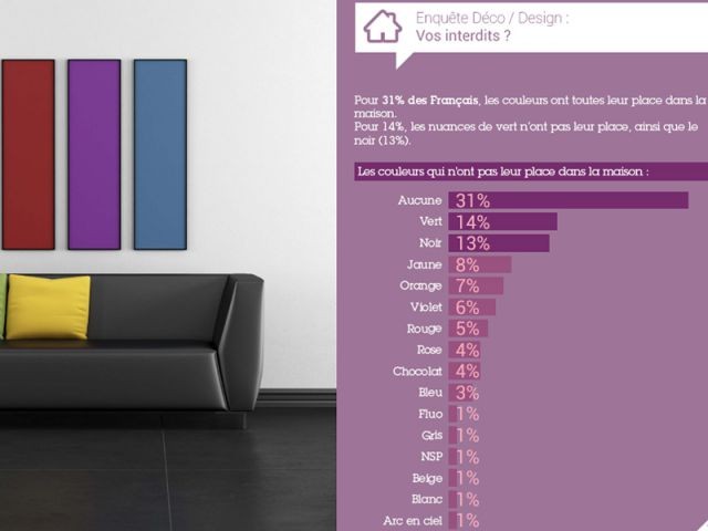 Pour 31% des Français, les couleurs ont toutes leur place dans la maison - Enquête exclusive La déco et moi/MAP