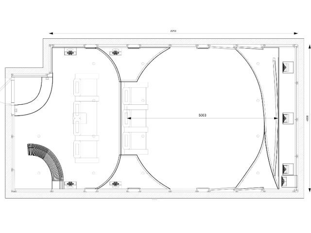 Fiche technique de la réalisation - Salle de cinéma privée