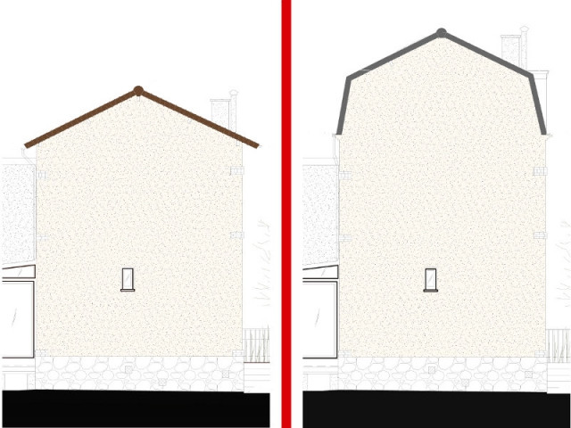 Une surélévation et une toiture mansardée pour gagner 30m2 - Surélévation pour une suite parentale