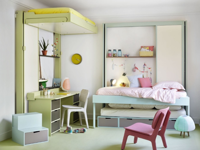 Choisir des lits escamotables pour que chaque enfant vive à son rythme - Une chambre d'enfants pour deux ou plus