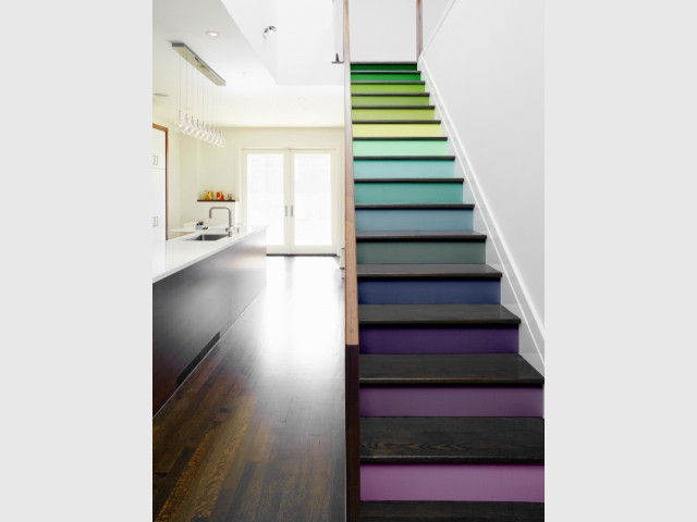 Des stickers colorés sur-mesure pour un escalier coloré sans effort - Escaliers personnalisés