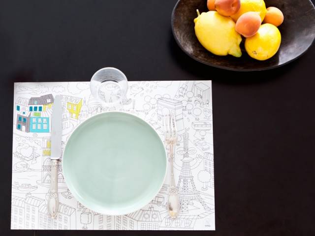 Set de table à colorier Set de table à colorier