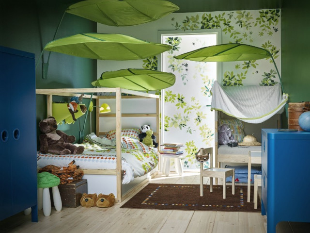 Une chambre d'enfant aux airs "jungle"