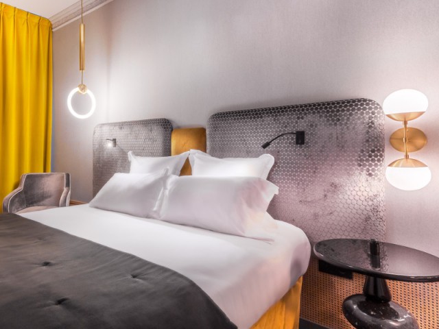 Une tête de lit moderne pour un coté "gentleman" - Dix idées à copier sur l'Handsome Hôtel 