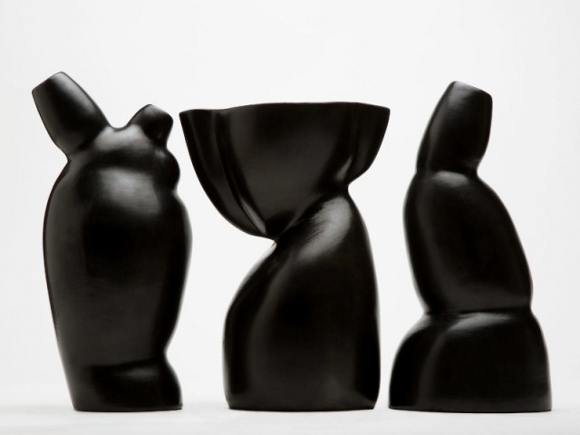 Vases en Bucchero by Ugo La Pietra & Giovanni Mengoni