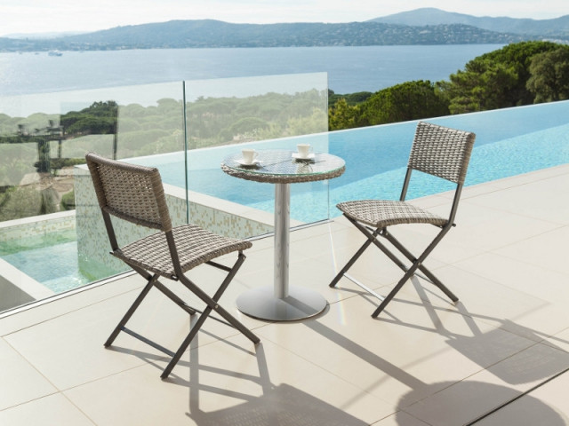 Un mobilier de jardin en résine tressée pour une terrasse "bistrot"  - La résine tressée pour le mobilier de jardin